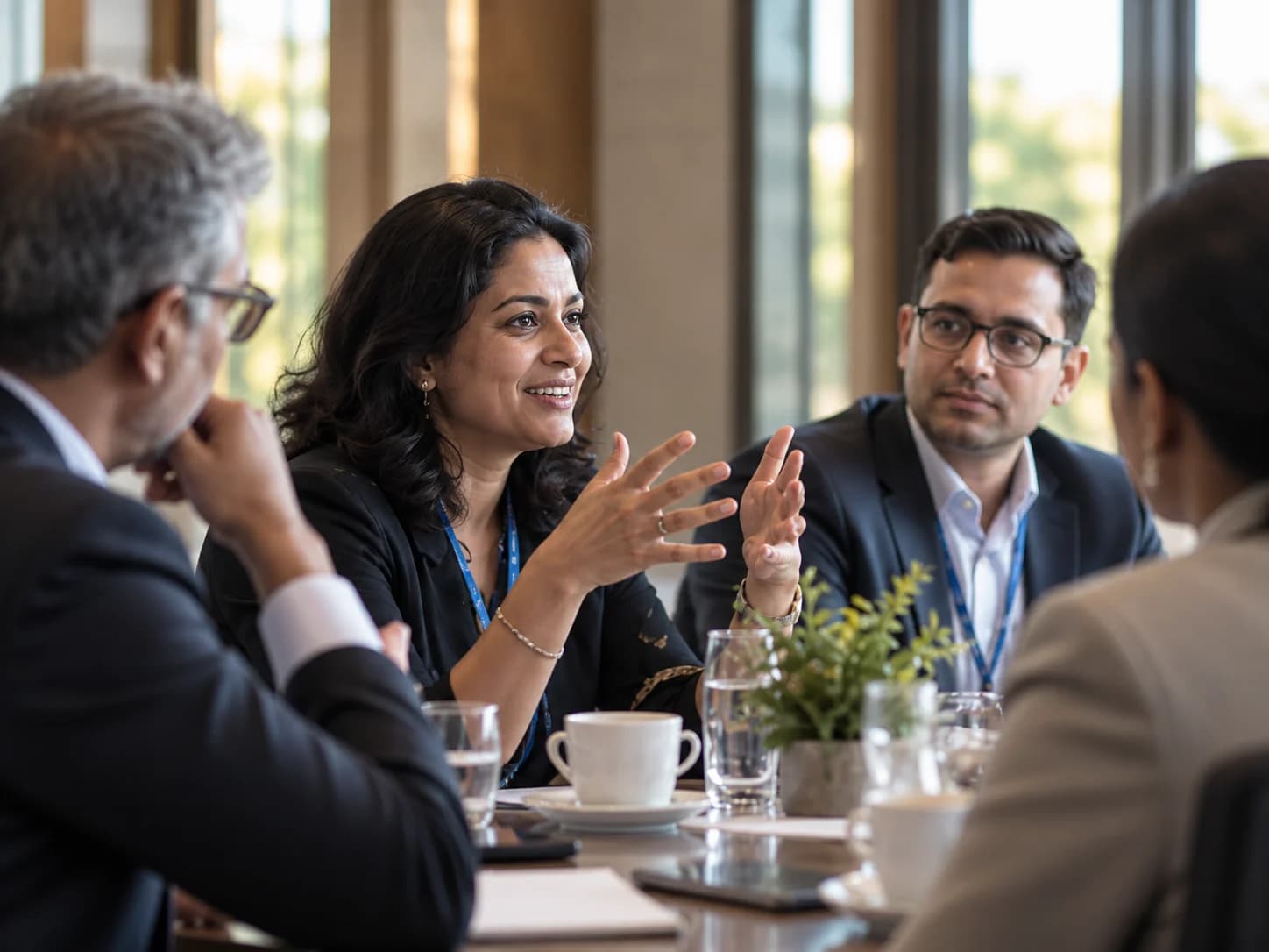 Professionals discussing a business decision
