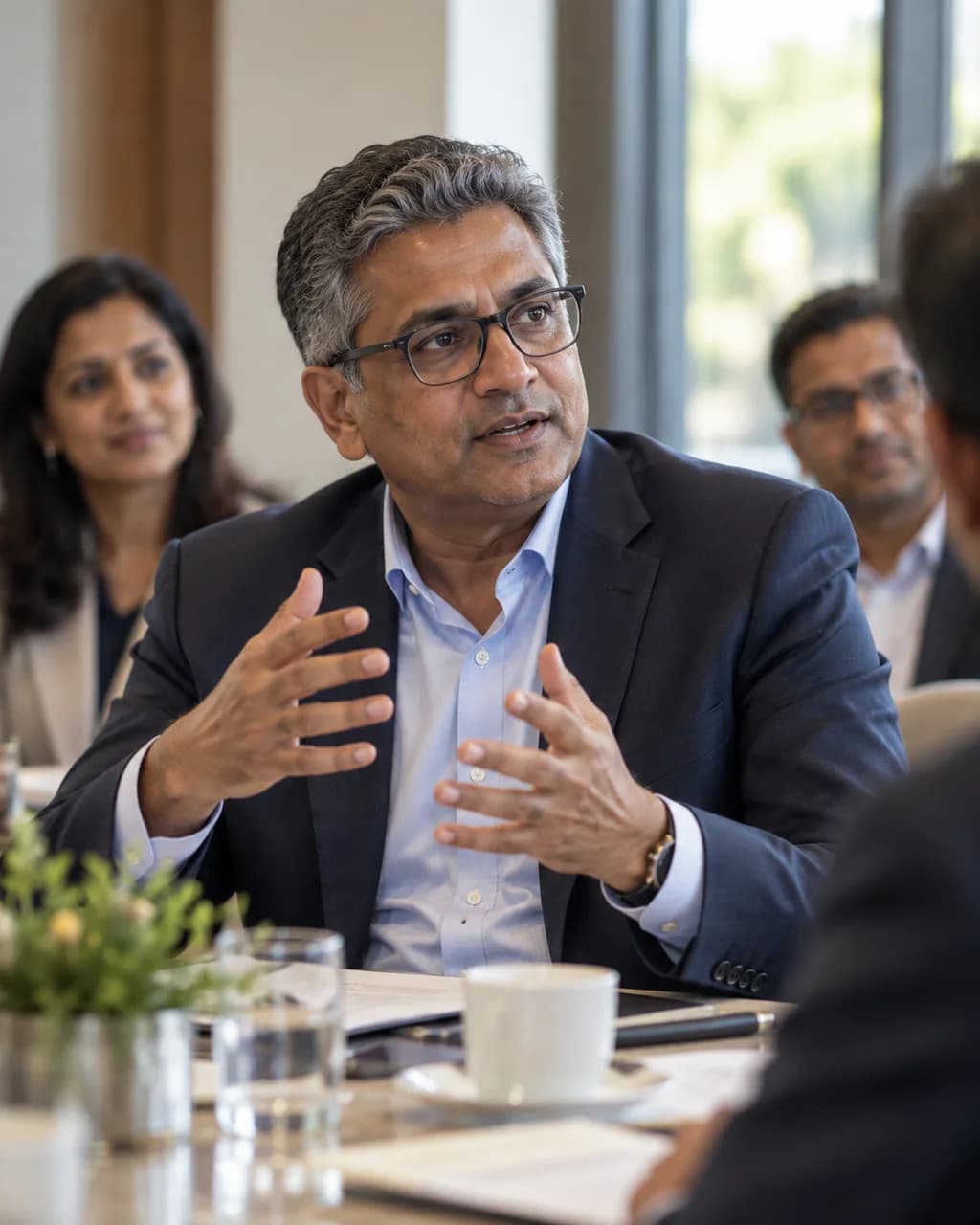 A practitioner listening during a representative professional discussion